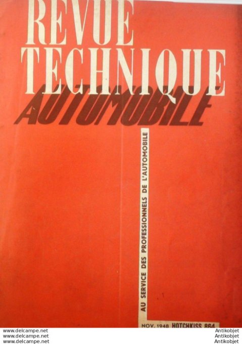 R.T Automobile Hotchkiss 13cv 864 Disques Rétroflex 31 # 1948