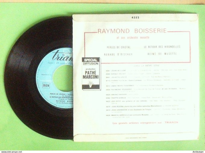 Boisserie Raymond 45T EP Perles de cristal 1960