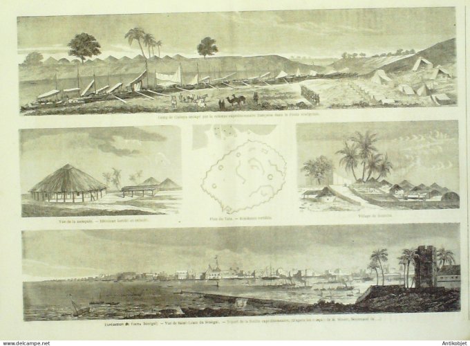 Le Monde illustré 1863 n°322 Mexique Cialaya Sénégal Fouta St-Louis Boumba Camaret (29)