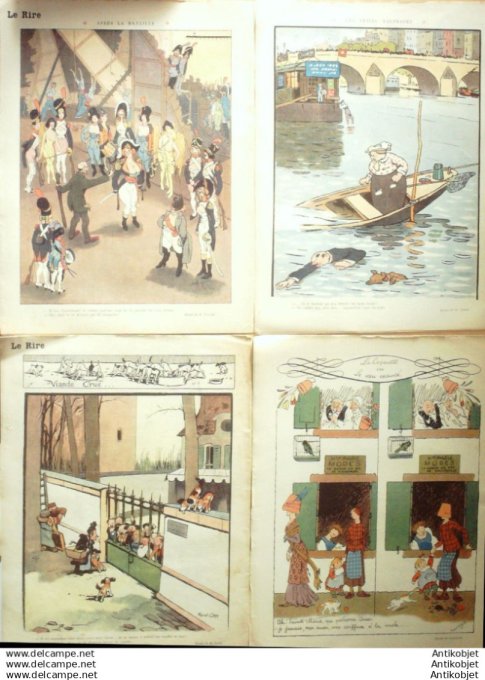 Le Rire 1912 lot 4 revues Prejelan Pierlis Metivet Crombie Burret Carlegle Leandre Nollat