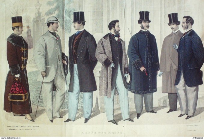 Gravure Mode Musee 1862-10 (Old Fashion plate) Rare