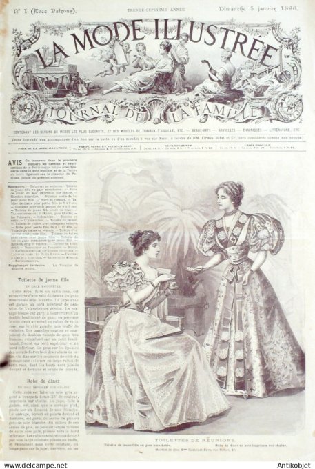 Mode illustree 1896 Lot de 10 journaux