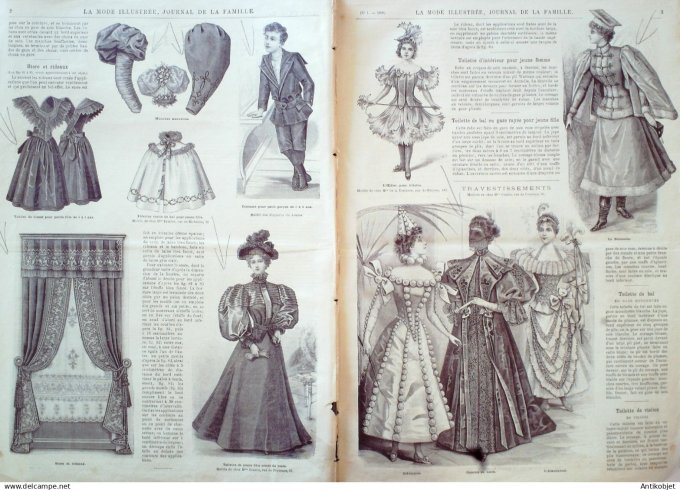 Mode illustree 1896 Lot de 10 journaux