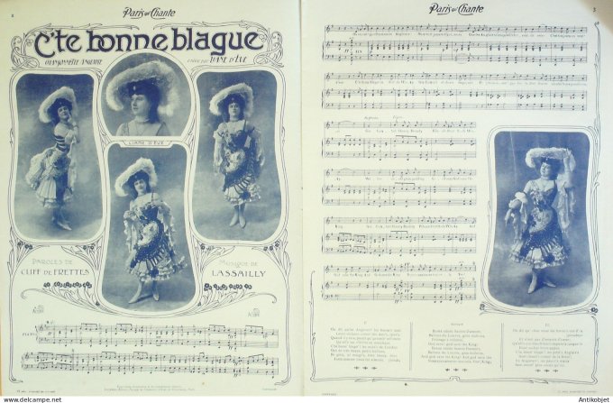 Paris qui chante 1904 #95 Royus BibiTapin Liane d'Eve  Gina d'Olly Frejol Valérie