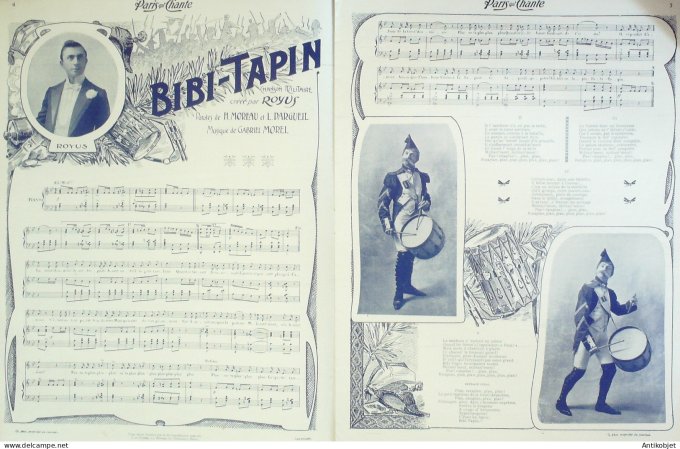 Paris qui chante 1904 n° 95 Royus BibiTapin Liane d'Eve  Gina d'Olly Frejol Valérie