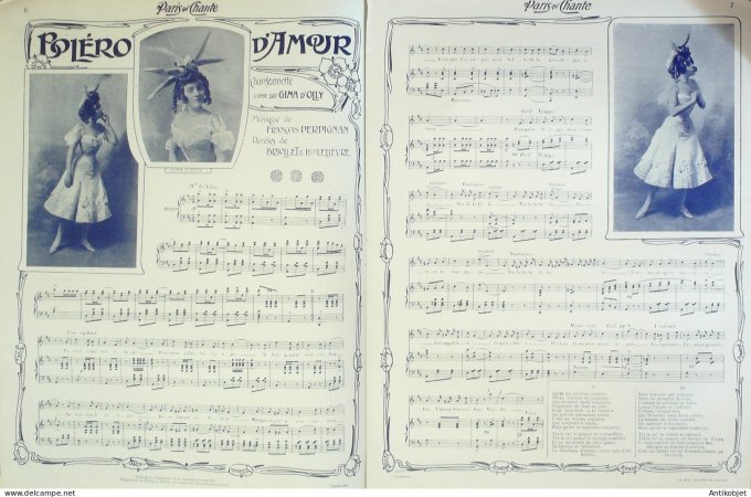Paris qui chante 1904 #95 Royus BibiTapin Liane d'Eve  Gina d'Olly Frejol Valérie