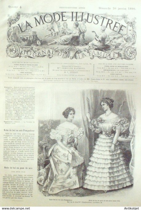 Mode illustree 1896 Lot de 10 journaux