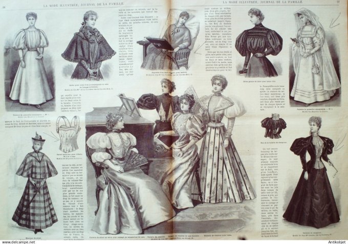 Mode illustree 1896 Lot de 10 journaux