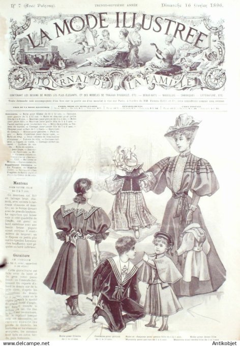 Mode illustree 1896 Lot de 10 journaux