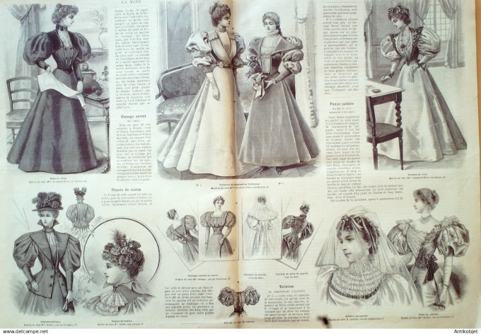 Mode illustree 1896 Lot de 10 journaux
