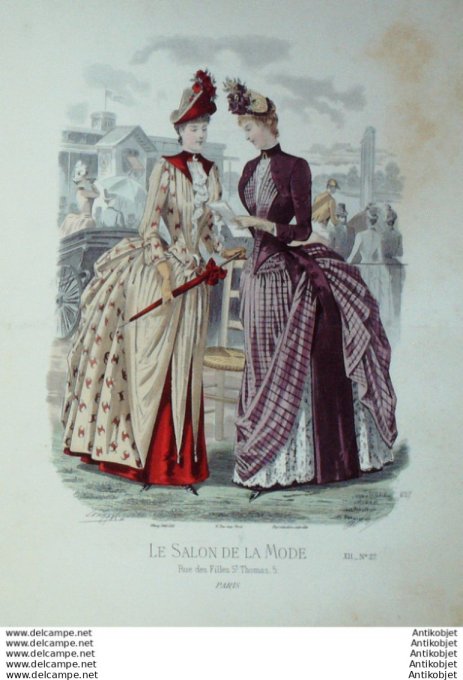 Gravure Mode Salon 1886 #  827 (Old Fashion plate)