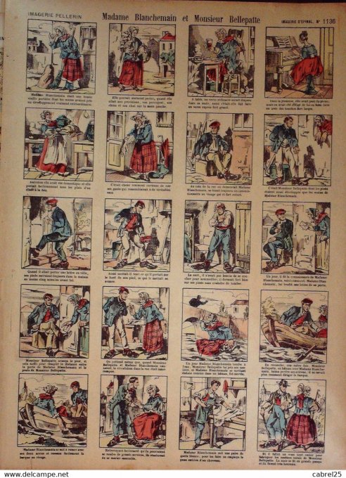 Madame Blanchemain & Monsieur Bellepatte (Pellerin d'epinal)