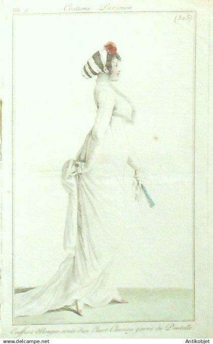 Costume Parisien 1801 an  9 # 325 (eau forte) Canezou en dentelle