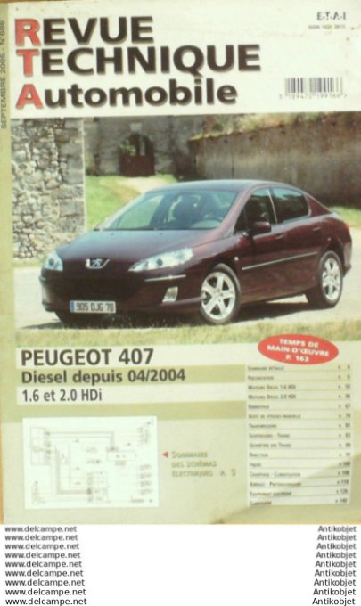R.T Automobile Peugeot 407 04/2004   # 686