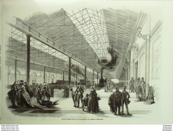 L'Illustration 1850 n°363 Belgique BRUXELLES STEEN LAEKEN prophère MILLER