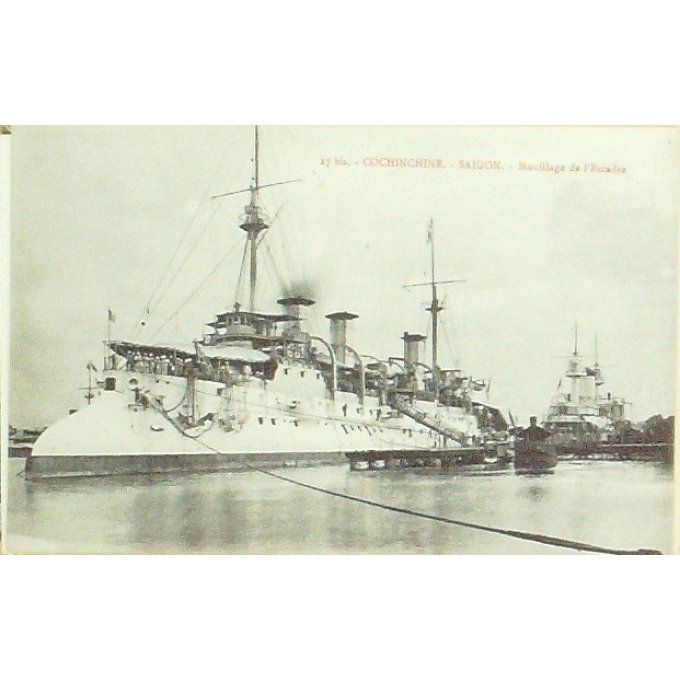 Cpa Viet-Nam Saigon Mouillage De L'escadre 19057