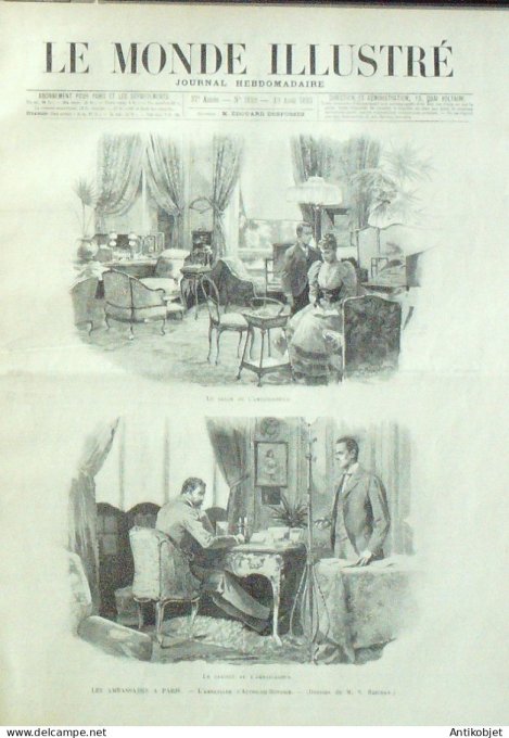 Le Monde illustré 1893 n°1899 Moscou Karachovo général Doukonine Albanie Scutari Aire-sur-la-Lys (62