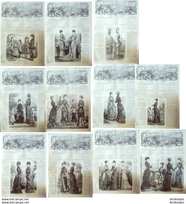 Mode illustree 1879 Lot de 11 journaux