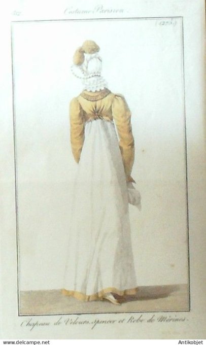 Costume Parisien 1812 # 1275 Robe de Mérinos