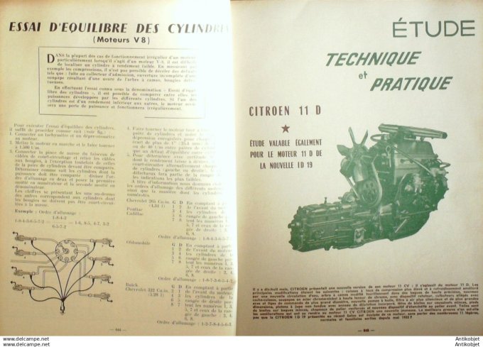 R.T Automobile Citroën 11D Simca Vedette Abeille et Comète 127 # 1956