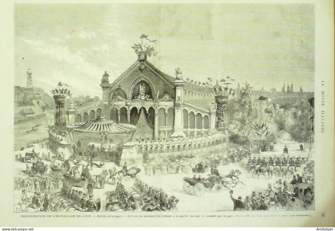 Le Monde illustré 1872 n°797 Strasbourg (67) Kheil Suisse Genève Algérie Souf Lyon (69)