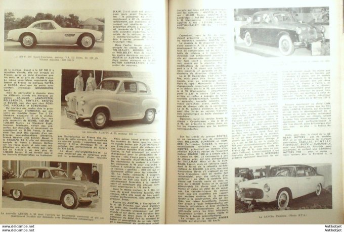 R.T Automobile Citroën 11D Simca Vedette Abeille et Comète 127 # 1956