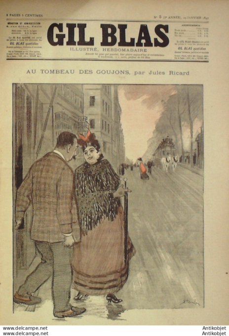 Gil Blas 1893 n°05 Jules RICARD Léon XANROF Jean RICHEPIN Albert GUILLAUME