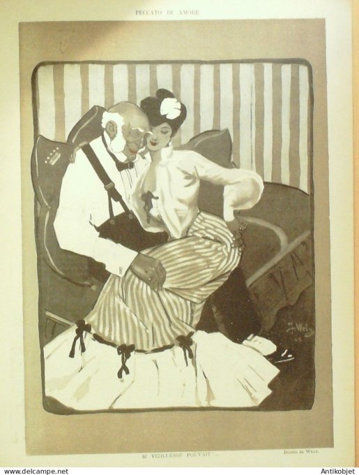Le Rire 1905-09-23 # 138 Journal humoristique Ed.Originale Peccato Di Amore