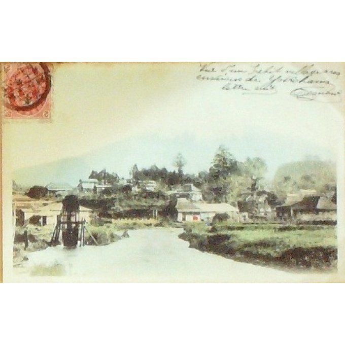 Carte Postale Japon YOKOHOMA village proche 1912