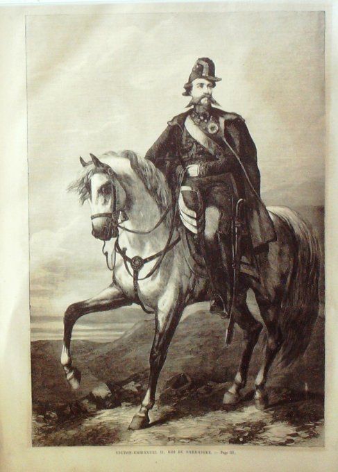 L'Univers illustré 1859 #  35 Antoine Canova Victor-Emmanuel II, roi de Sardaigne