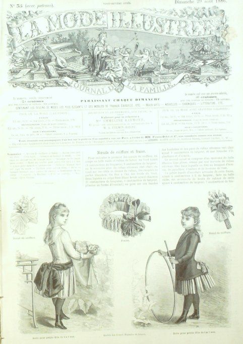Journal Mode illustrée 1886 # 35 Robes fillettes