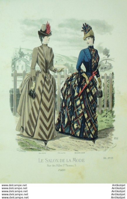 Gravure Mode Salon 1886 #  823 (Old Fashion plate)