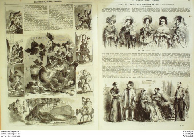 L'Illustration 1849 n°345 Etats-Unis lac de HARLEM machine LYNDEN Prix de ROME