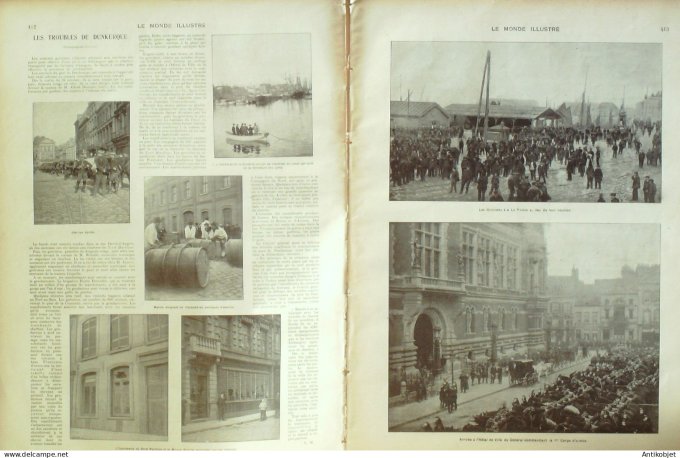 Le Monde illustré 1902 n°2379 Dunkerque (59) Melle (79) Londres Blackfriars Medland-Hall