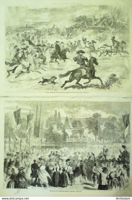 Le Monde illustré 1858 n° 72 Landerneau Quimperlé Quinerech Faou (29) Lorient (56)