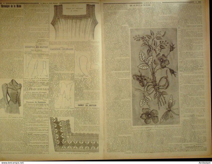 La Mode du Petit journal 1898 n° 39 Toilettes Costumes Passementerie