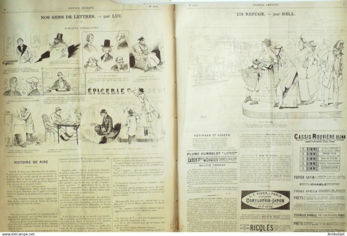 Le Journal Amusant 1891 n°1842 Paysanneries m énagère apprivois ée par Shakespeare  on re¨à§oit ses 