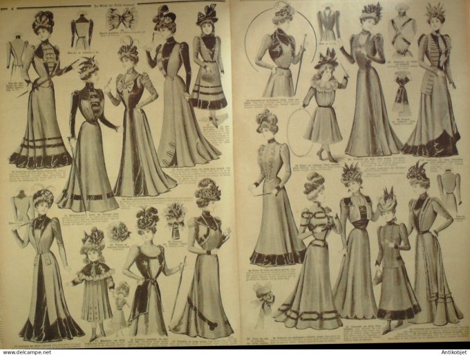 La Mode du Petit journal 1898 n°39 Costume tailler & toilette de promenade