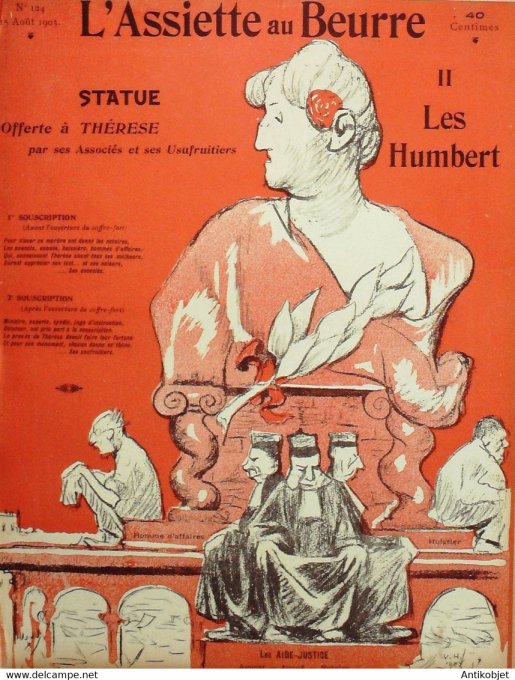 L'Assiette au beurre 1903 # 124 Avocat Notaire affaire Humbert 2 Florane Ostoya