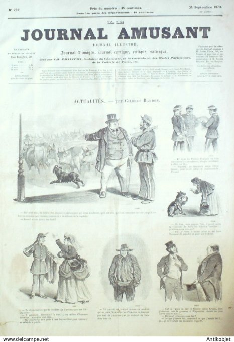 Le Journal Amusant 1870 #  769 Nos troupiers par Randon