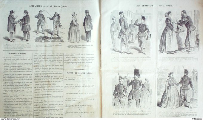 Le Journal Amusant 1870 #  769 Nos troupiers par Randon