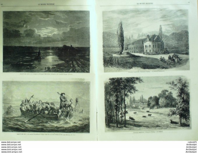 Le Monde illustré 1859 n°121 Toulon (83) Villeuve L'etang (78) Finstermunz Fort Londres Lodging Hous