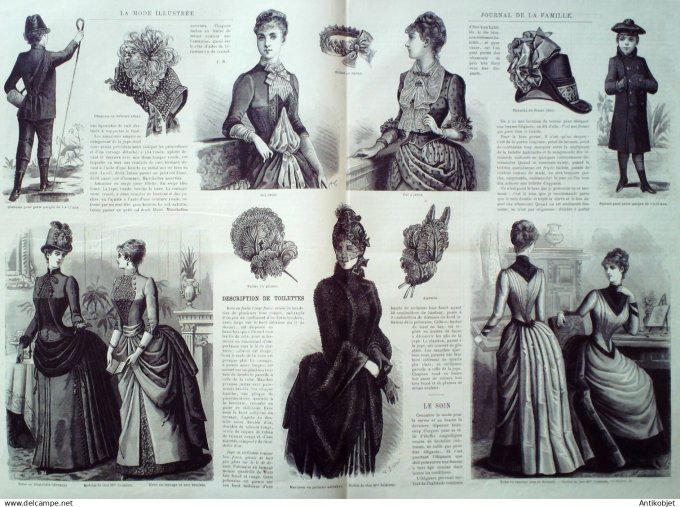Mode illustree 1885 Lot de 12 journaux