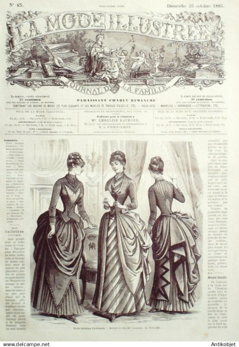 Mode illustree 1885 Lot de 12 journaux