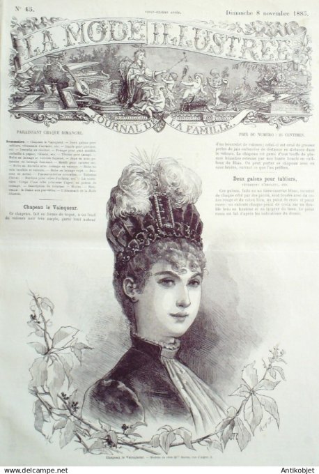 Mode illustree 1885 Lot de 12 journaux