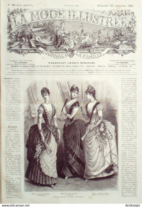 Mode illustree 1885 Lot de 12 journaux