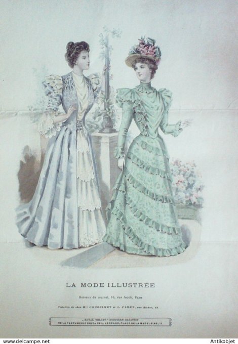 Gravure Mode illustree 1897 # 19 (Old Fashion plate) RARE