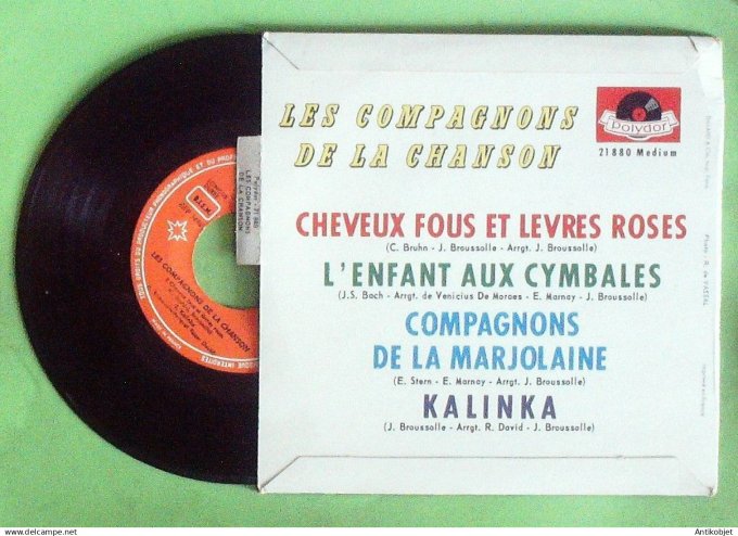 Les Compagnons de la chanson 45T EP Kalinka (languette) 1964