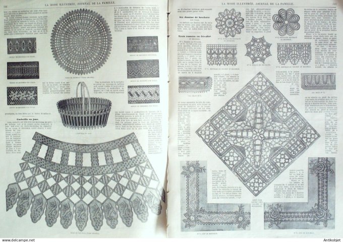 La Mode illustrée journal + gravure associée 1868 # 41