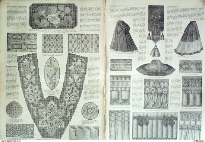La Mode illustrée journal + gravure associée 1868 # 41